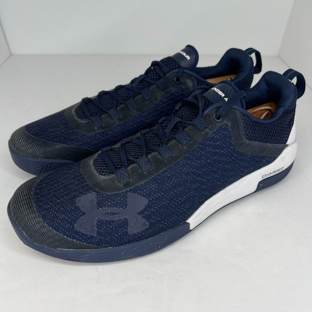 Under Armour Mens 1293035410 Blue Charged Legend Low Top Size 11.5 Trainer Shoes